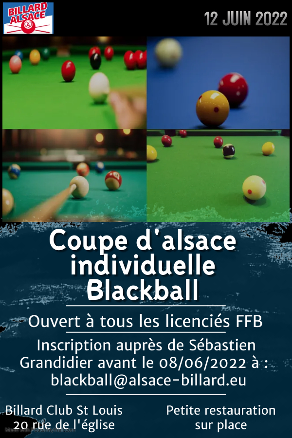 Blackball news – Coupe d’Alsace + sondage compétiteurs